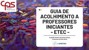 Capa para Guia de Acolhimento a Professores Iniciantes - ETEC